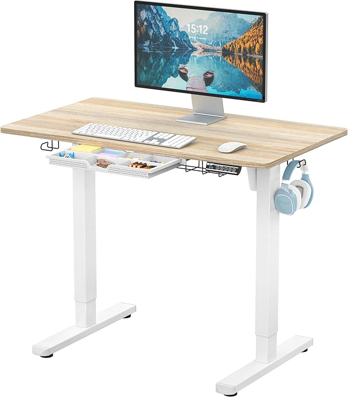 SHW 40-Inch Electric Height Adjustable Standing Desk by SHW