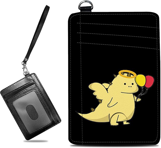 BWEGRHE Small Travel Wallets, Dinosaur Slim Minimalist Front Pocket Wallet by BWEGRHE