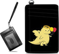 BWEGRHE Small Travel Wallets, Dinosaur Slim Minimalist Front Pocket Wallet by BWEGRHE