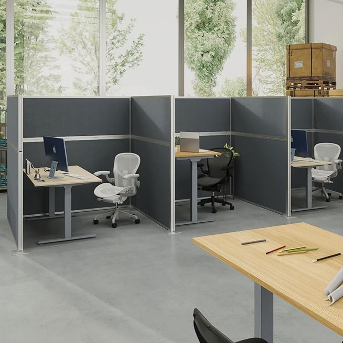 Versare Hush Panel Cubicle Kit | Workstation Partition Walls | Sound Dampening - Image 2