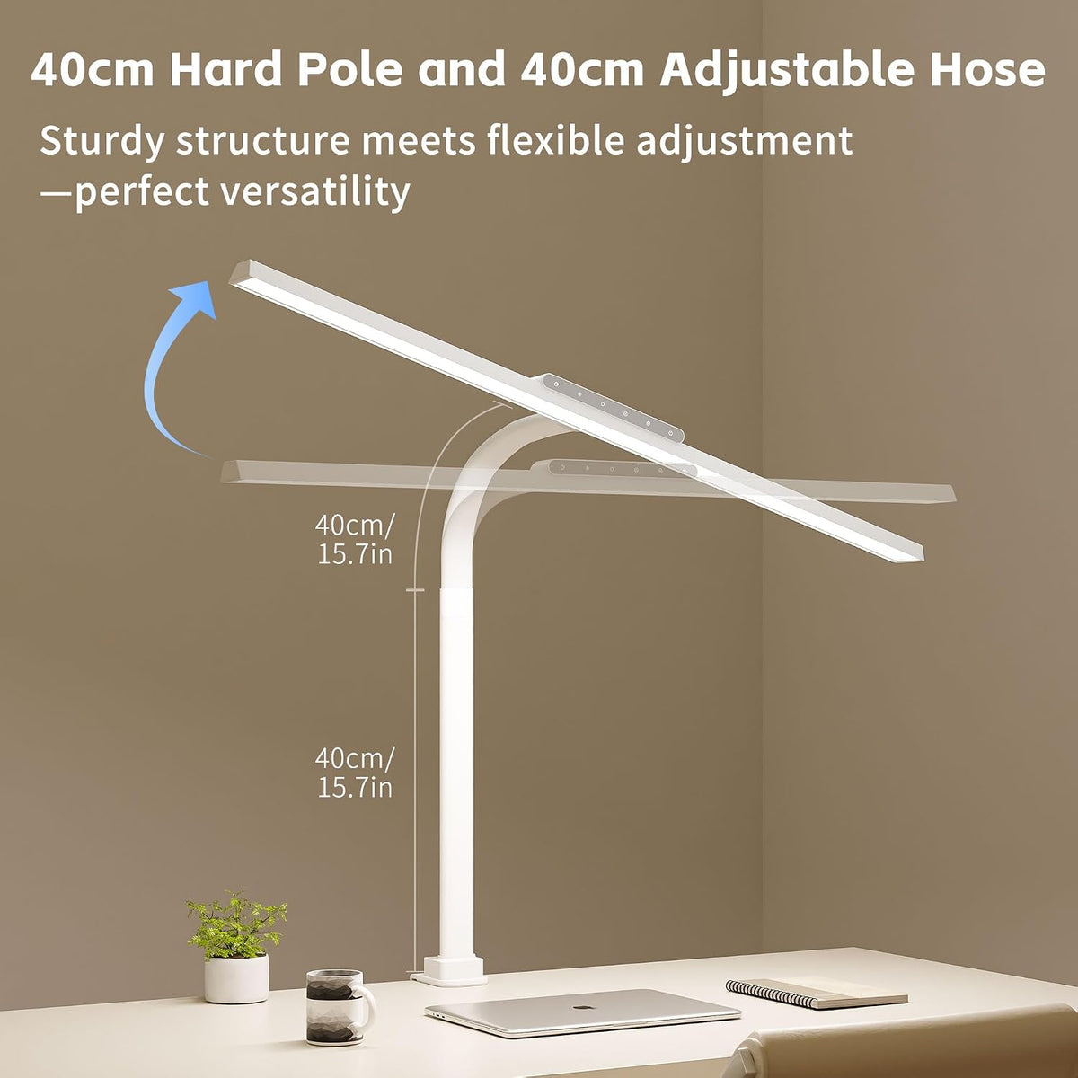 24W Desk Lamp with Clamp, Flicker Free Touch Control Desk Light for Office