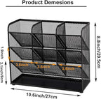 Marbrasse Mesh Desk Organizer, Desktop Stationary Organizer, Storage Rack - Image 5