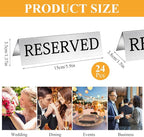 Aemygo 24 Pcs Metal Reserved Table Signs, Double Sided Tent Guest Reservation - Image 3