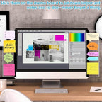 2 Pack Computer Monitor Memo Board, Acrylic Computer Monitor Sticky Note Holder - Image 7