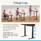 UPLIFTDESK V3 2-Leg White Laminate Wood Standing Desk – Adjustable Height - Image 5