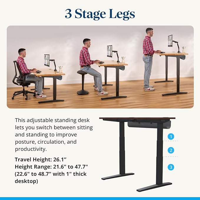 UPLIFTDESK V3 2-Leg White Laminate Wood Standing Desk – Adjustable Height - Image 5