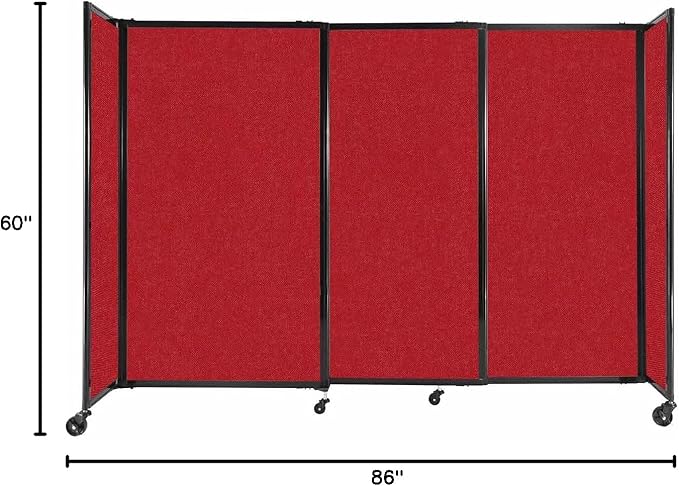 Versare Straightwall Sliding Portable Wall Partition | Freestanding Office - Image 7