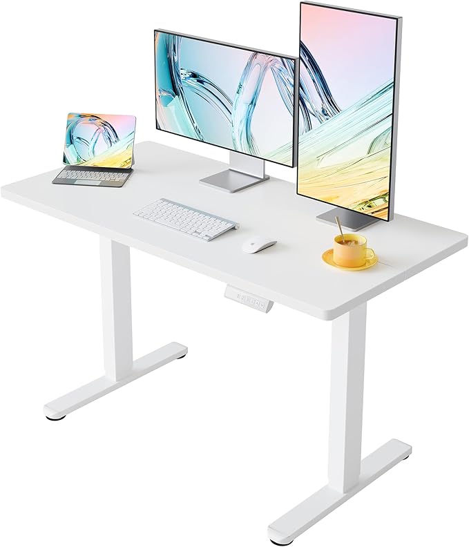 HUANUO 43 x 24 inch Electric Standing Desk Adjustable Height, 4 Memory Height by HUANUO