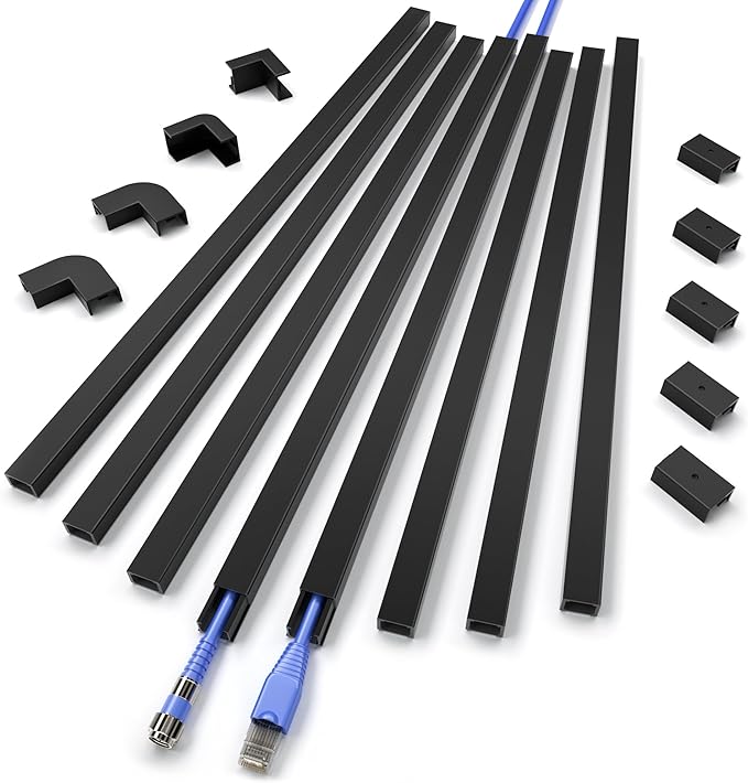Cord Hider Wall for One Cord 136in, ZhiYo Cord Covers for Wires on Wall by ZhiYo