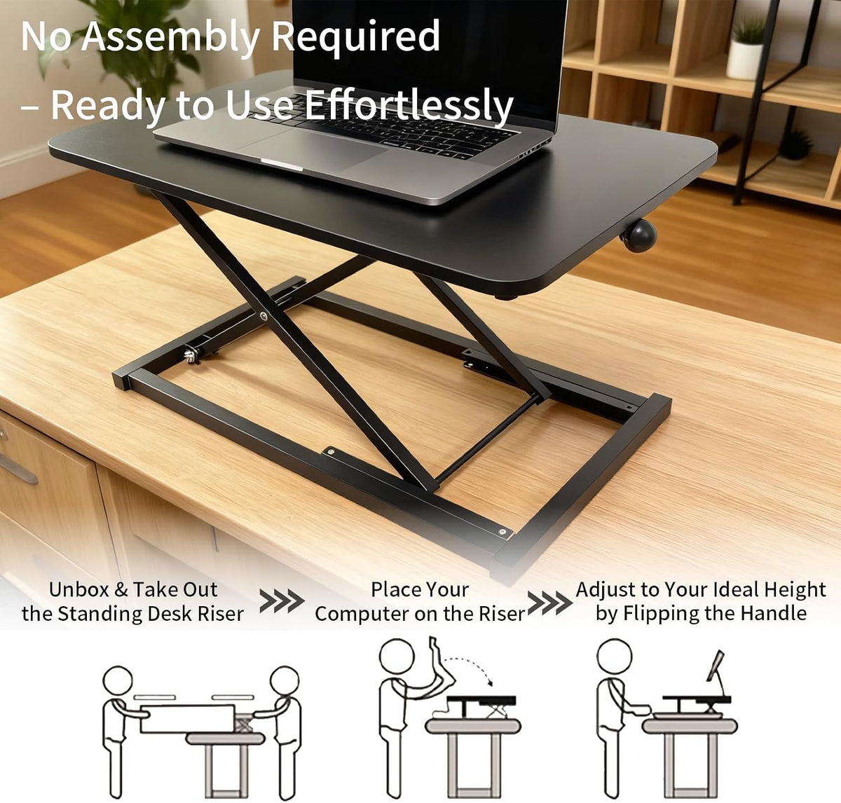 23.6 Inch Standing Desk Converter Adjustable Height