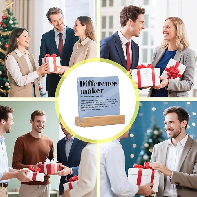 Difference Maker Gifts for Teacher Coach Mentor Boss Leader, Acrylic Sign 4x4 - Image 6