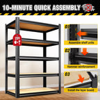 garage shelving heavy duty storage shelves, metal adjustable on a desk or shelf