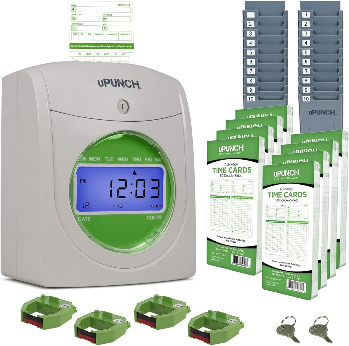 uPunch HN3540 Complete Small Business Start-Up Kit: AutoAlign Time Clock System