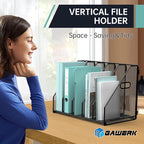 Gawerk 2 Pack Desktop File Magazine Folder Holder 5 Vertical Compartments - Image 6