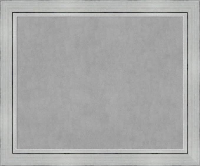 Amanti Art Silver Framed Magnetic Board 39x47 X-Large Vision Board by AmantiArt