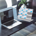 Dunzoom Business Card Holder for Desk 9 Slots Clear Gift Card Display Acrylic - Image 5