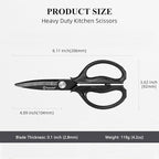 Sunnecko Kitchen Scissors All Purpose Heavy Duty Scissors Titanium Coated - Image 3