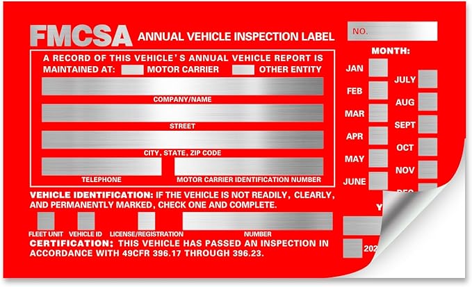 Annual Vehicle Inspection Report Form 25-pk 3-Ply Carbonless, 8.5" x 11.75" + - Image 3