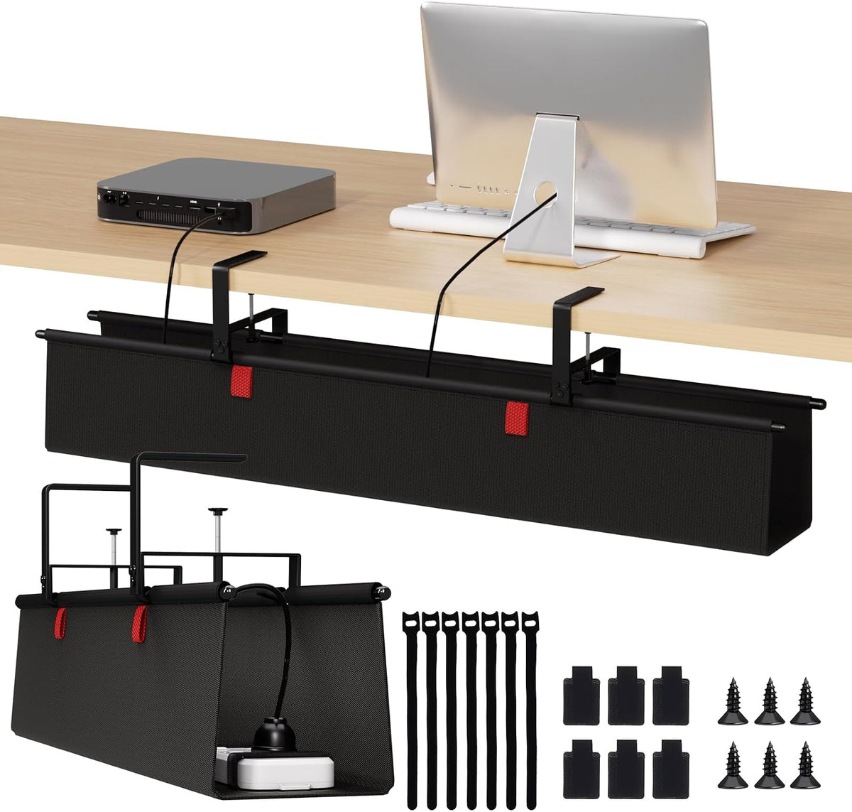 Under Desk Cable Management Tray