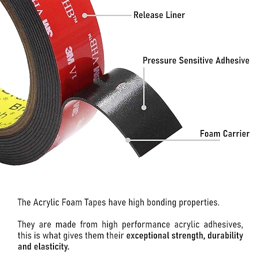 CANOPUS Double Sided Tape, 5952 Heavy Duty Mounting Tape, Strong Bond & - Image 3