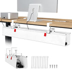 Univivi No Drill Under Desk Cable Management Tray, Clamp/Screw Mount Desk Cable by Univivi