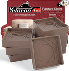 Furniture Coasters 8 Pcs 2” Furniture Caster Cups Non Slip Furniture Pads by Yelanon