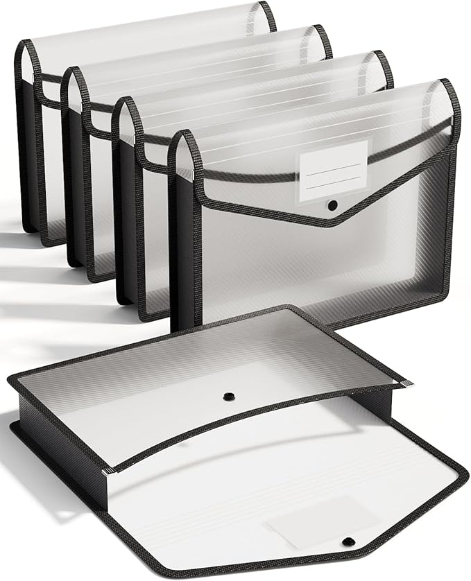 ThinkTex Plastic Expanding File Folder, Transparent envelopes by ThinkTex