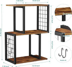 Vfelf Desktop Bookshelf, 3-Tier Desk Organizer Shelf - Image 3