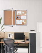 Mifuro 2 Pack 26"x20" Enclosed Bulletin Board, Lockable Weather-Resistant - Image 2