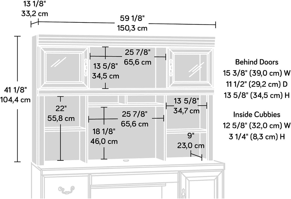 Sauder Heritage Hill Hutch For 404944, Classic Cherry finish
