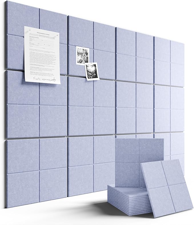 Fluxynara Large Felt Bulletin Board 48" x 36" Cork Board Alternative-12 Pack by FLUXYNARA