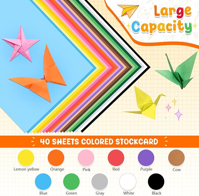 40 Sheets Red Card Stock, 180gsm/65lb Cardstock Paper 8.5" x 11", Bulk Craft - Image 3