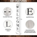 Tall Outdoor Welcome Sign for Front Door, 6ft White Welcome Sign, Rustic Tall - Image 4