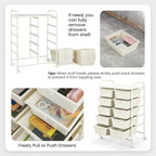GLACER 10 Drawer Rolling Cart, Storage Cart - Image 4