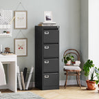 miiiko 4 drawer file cabinet with lock, metal, package contents