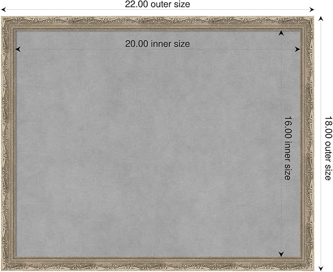 Amanti Art Silver Framed Magnetic Board 18x22 Small Vision Board - Image 2
