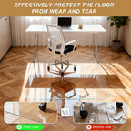 Vicwe Glass Chair Mat for Carpet, 32"x48" Tempered Glass Office Chair Mat | 1/5" Thick,Heavy Duty Chair Mat with Rounded and Polished Edges,Smooth Glide for Carpet & Hardwood Floor Protection,Ship Flat