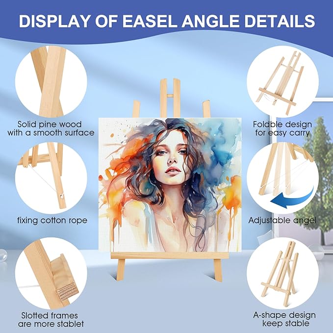 ESRICH 8 Pack 11.8" Wood Easels, Tabletop Easel - Image 4