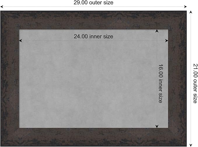 Amanti Art Black Framed Magnetic Board 21x29 Medium Vision Board - Image 3