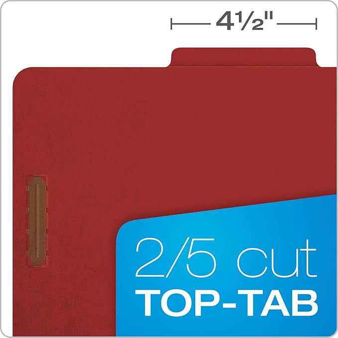 Pendaflex Recycled Classification File Folders, 2 Dividers, 2/5 Tab Cut - Image 5