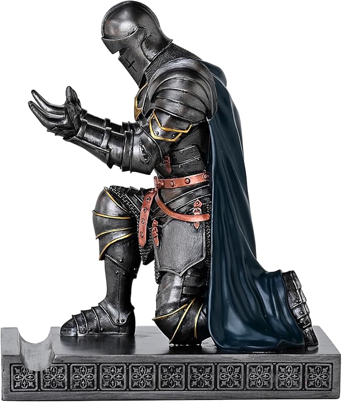 Amoysanli Medieval Armored Warrior Wearing Outerwear, Mobile Phone Stand Knight - Image 8