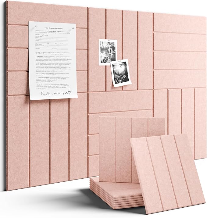 Fluxynara Felt Bulletin Board Tiles Large 36" x 24" Cork Board Alternative-6 by FLUXYNARA