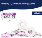 Perco Purple Reverse Print on White Bakery Labels to fit Monarch 1110 Price Gun - Image 3