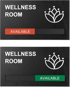 Wellness Room Office Sign, Do Not Disturb Privacy Slide Door Sign, In Use And by Noah+Baby