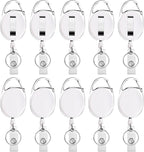 Retractable Badge Holder with Carabiner Reel Clip and Key Ring by moeverEx