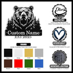 Custom Bear Metal Sign, Custom Bear Metal Wall Art Decor, Personalized Last - Image 4