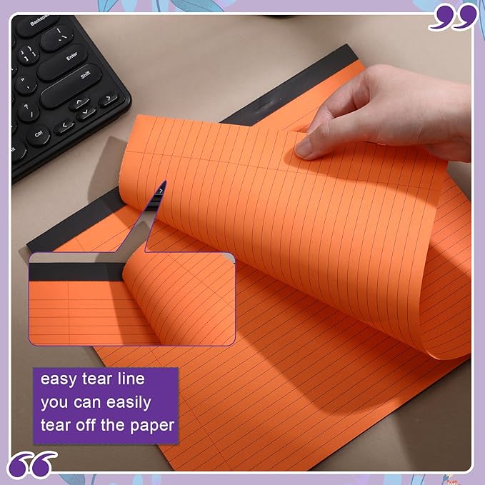 Lincia 6 Pcs 11" x 9.5" Legal Pads College Ruled Notepad Landscape Notebook - Image 4
