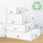 Eupako 4x4x2" Corrugated Box Mailers 50 Pack White Cardboard Small Shipping - Image 7