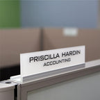 Printex Design - Personalized Office CUBICLE Name Plate & Sign. Modern Aluminum by PRINTEXDESIGN