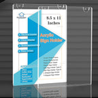 PecMuikee Acrylic Sign Holder 8.5x11, Wall Mount Acrylic Sign Holder and - Image 7